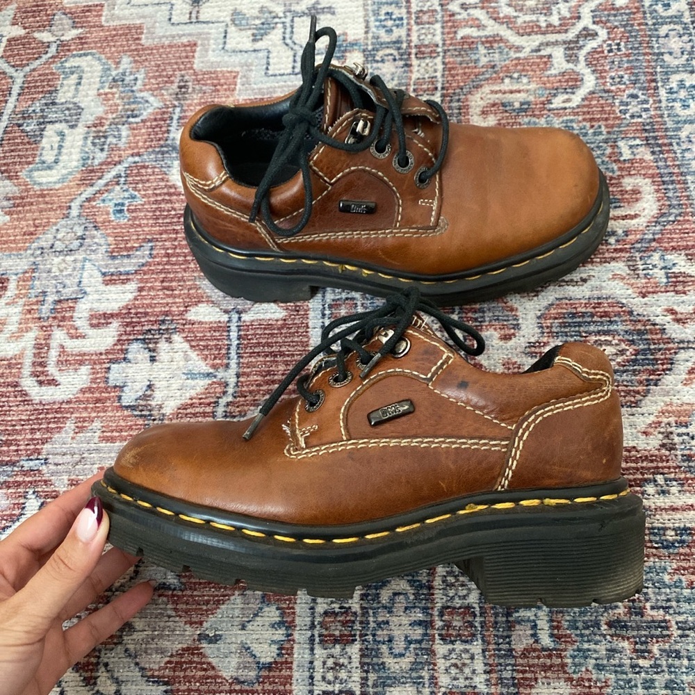 Vintage Brown Leather Dr Marten Oxfords.